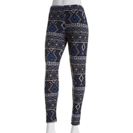 Women's Tribal Aztec Leggings in Eclipse Navy