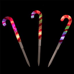 Brite Star LED Candy Cane Christmas Pathway Markers - Set of 3