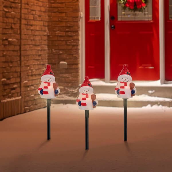 Northlight Seasonal Snowmen Christmas Pathway Markers - Set of 4