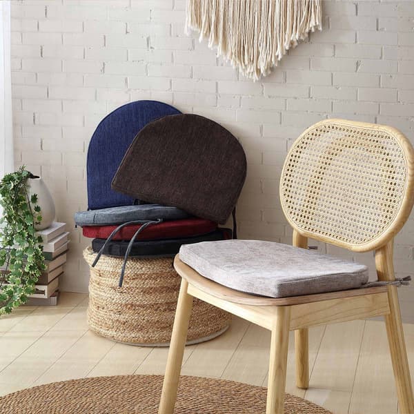 Sweet Home Collection U-Shape High-Density Chair Pads w/ Ties