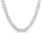 Mens Sterling Silver Diamond Cut Flat Curb Chain - image 1
