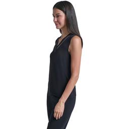 Womens Calvin Klein Rhinestone Trim V-Neck Sweater Vest