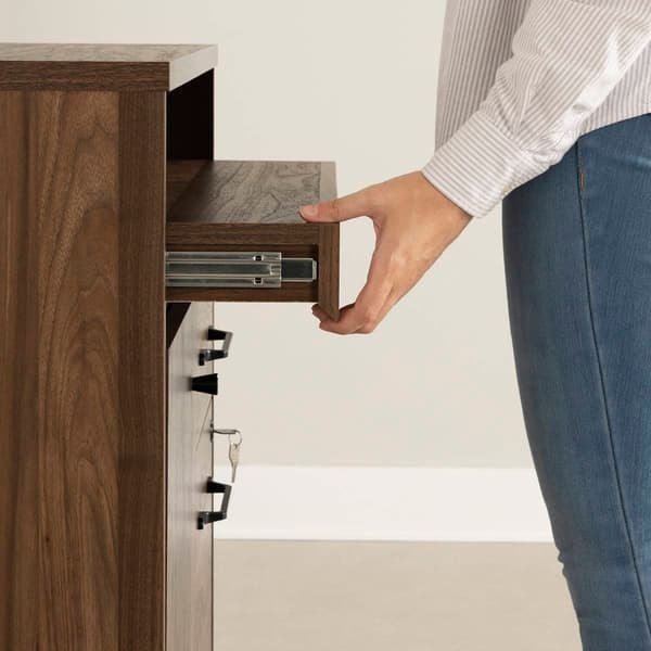 South Shore Flam Natural Walnut Multi-Function Secretary Desk