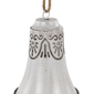 Northlight 2pc. Grey & White Embossed Bells Christmas Ornaments - image 6