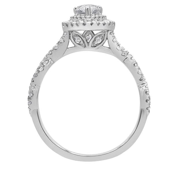Diamond Classics™ White Gold Pear Cut Double Halo Engagement Ring