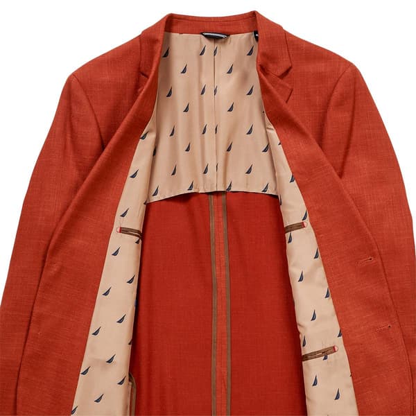 Mens Nautica Structure Weave Sport Coat - Orange