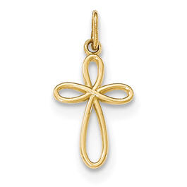 Gold Classics&#40;tm&#41; Gold Small Ribbon Cross Pendant