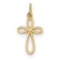 Gold Classics(tm) Gold Small Ribbon Cross Pendant - image 1