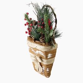 Northlight Seasonal 13.5in. Hanging Christmas Basket Decoration