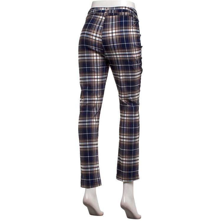 Juniors Zoe & Phoebe Plaid Millennium Triple Button Dress Pants