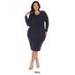 Plus Size White Mark Long Sleeve Rib Midi Sweater Dress - image 7