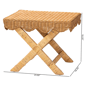 bali & pari Modesta Handwoven Wicker Accent Bench - image 7