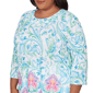 Plus Size Alfred Dunner Classics 3/4 Sleeve Scroll Floral Blouse - image 5