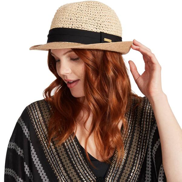Womens Steve Madden Crochet Fedora with Solid Band