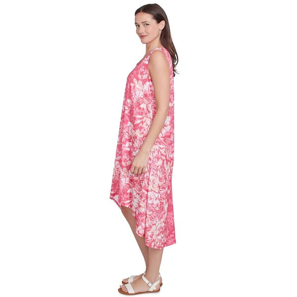 Womens Ruby Rd. Sleeveless Floral High Low Dress
