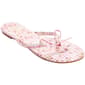 Womens Love 83 Floral Gingham Bow Flip Flops - image 2