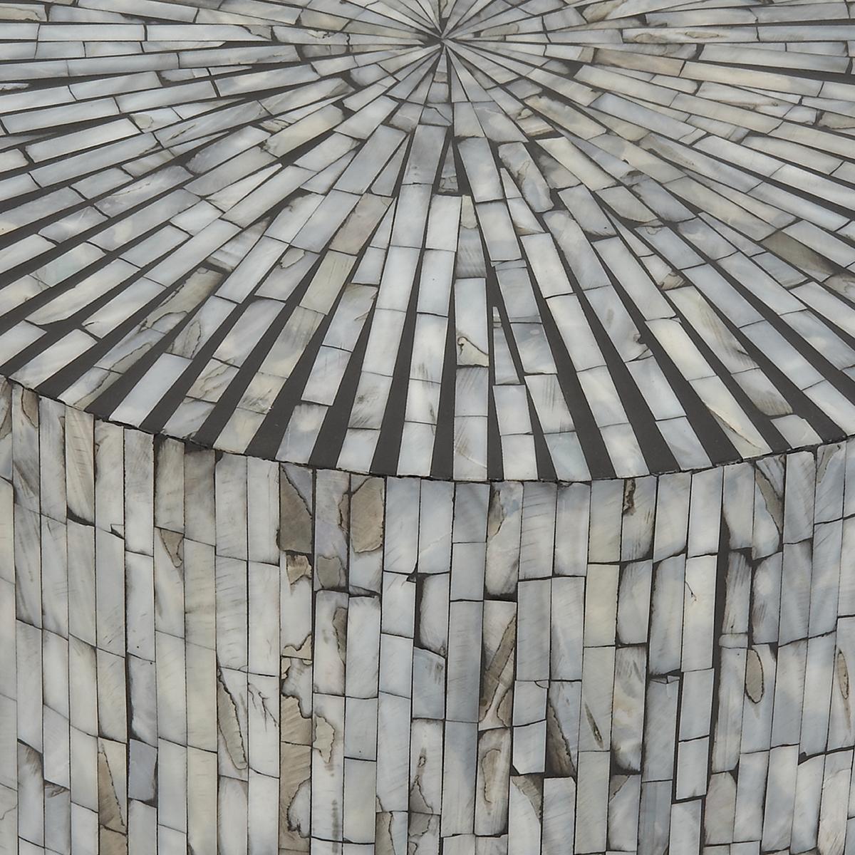 9th & Pike® Multi Shell And Wood Contemporary Accent Table