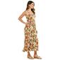 Womens Emily Daniels Multi Watercolor Palms Ruffle Hem Maxi Dress - image 4