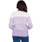 Petites Alfred Dunner Hilton Head Ombre Stripe Sweater With Neck - image 2