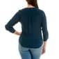 Womens Zac & Rachel 3/4 Roll Tab Sleeve Tie Front Solid Blouse - image 2