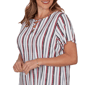 Plus Size Emaline Sapphire Serenade II Stripe Rope Blouse - image 5