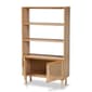 Baxton Studio Faulkne Natural Brown Wood 2-Door Bookcase - image 2
