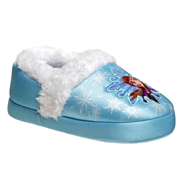Little Girls Disney Frozen Elsa and Anna Snowflake Slippers - image 