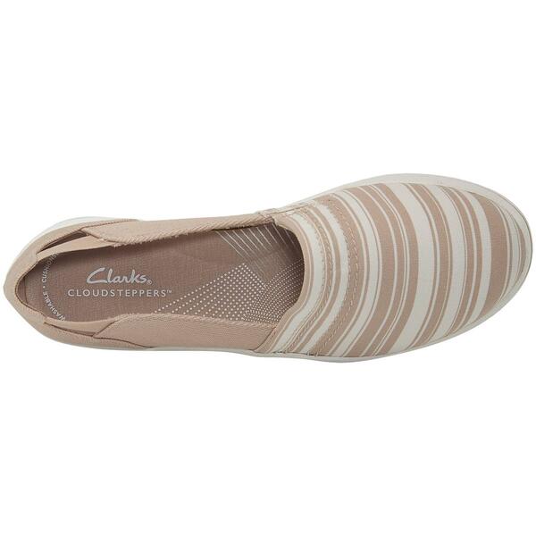 Womens Clarks® Breeze Cloudsteppers™ Fashion Sneakers-Taupe Canva