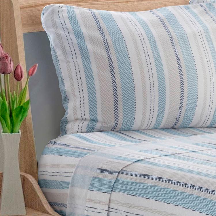 Avanti Pajama Stripe Flannel Sheet Set