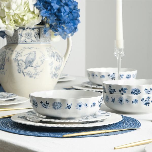 Stone Lain Fiore 4pc. New Bone China Pasta Bowl Set