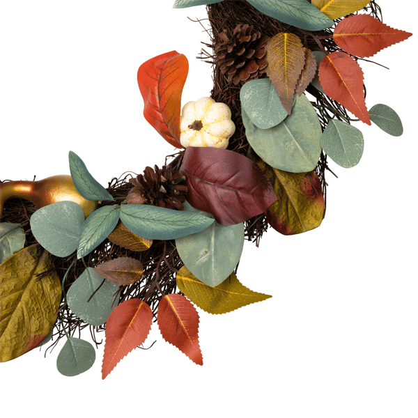 Northlight 24in. Pumpkin Pinecone &amp; Gourd Fall Harvest Wreath