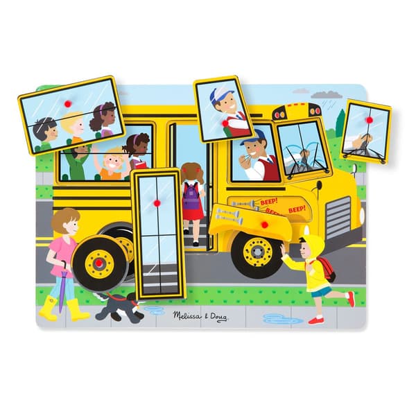 Melissa &amp; Doug® 6pc. The Wheels on the Bus Sound Puzzle