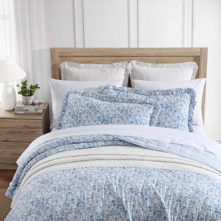 Laura Ashley Quartet Microfiber Quilt Set