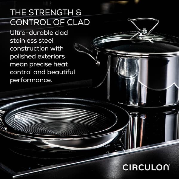 Circulon&#174; 3pc. Stainless Steel Chef Pan and Utensil Set