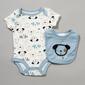 Baby Boy &#40;NB-9M&#41; bon bebe&#40;R&#41; Puppy Bodysuit & Bib - image 1