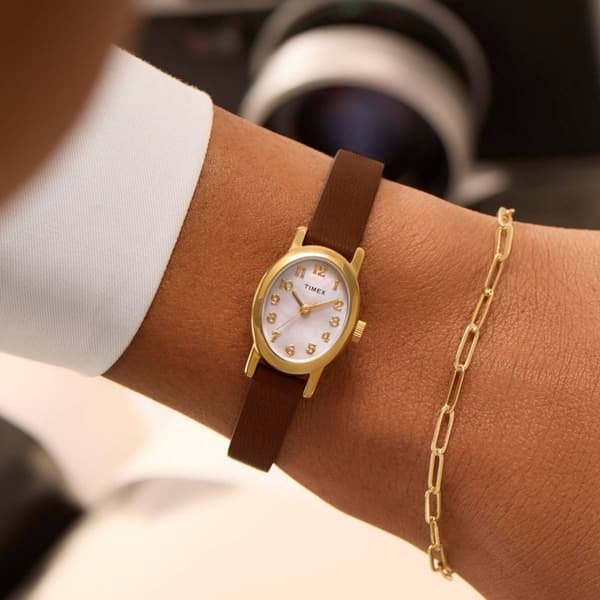 Womens Timex® Cavatina Mother of Pearl Watch - TW2W82500JT