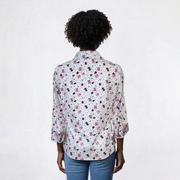 Womens Zac & Rachel 3/4 Sleeve Holiday Knit To Fit Blouse