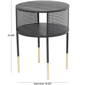 9th & Pike® Contemporary Black Metal Accent Table - image 3