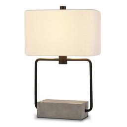 HomeRoots 22in. Grey and Black Mod Table Lamp