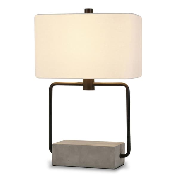 HomeRoots 22in. Grey and Black Mod Table Lamp