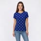 Petite AK Anne Klein Short Tulip Sleeve Dot Blouse - image 1