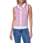 Womens Nautica Sleeveless Button Polo Sweater Stripe Sweaters - image 1