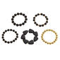 Ashley Cooper(tm) Gold & Black 5pc. Beaded Bracelet Set - image 1