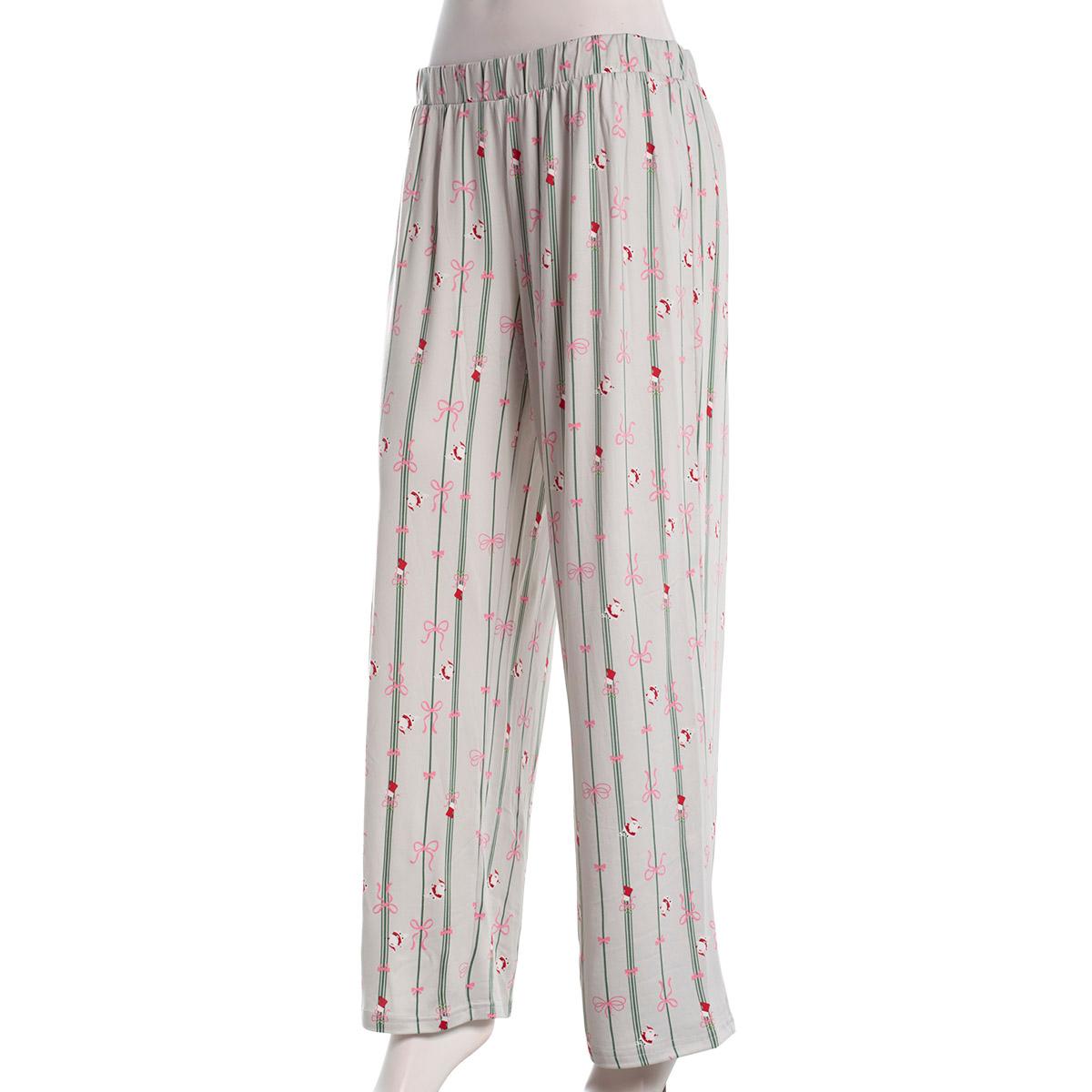 Womens MUK LUKS(R) Bow & Stripe Pajama Bottoms
