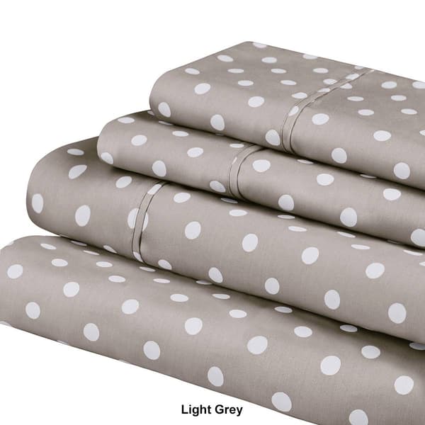 Superior 600 Thread Count Deep Pocket Polka Dot Sheet Set