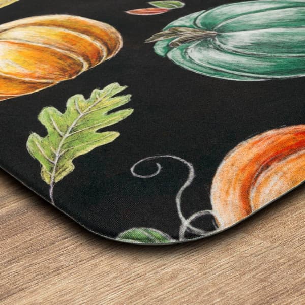 Mohawk Home Harvest Chalk Pumpkin Kitchen Mat