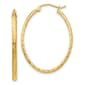 Gold Classics&#40;tm&#41; 14k Gold Diamond Cut Oval Hoop Earrings - image 1