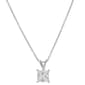 Gianni Argento Sterling Silver Lab White Sapphire Square Necklace - image 1