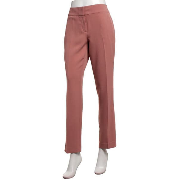 Petite Kasper Fly Front Slim Straight Leg Dress Pants