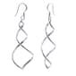 Marsala Fine Silver-Plated Spiral Drop Earrings - image 1